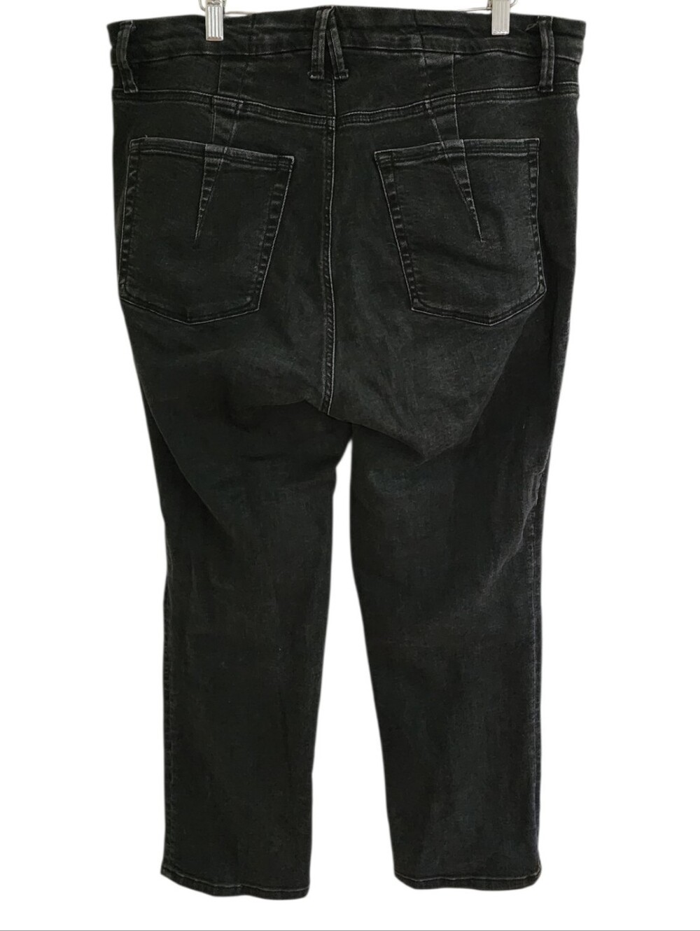 Good American Good Legs Black High Rise Straight Jeans Size 16 - Picture 4 of 8